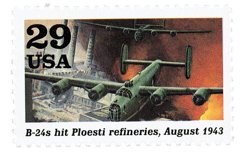 2765d  - 1992 29c World War II: B-24s Hit Ploesti Refineries