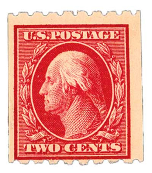 391  - 1910 2c Washington, carmine, perf 8.5 horizontal