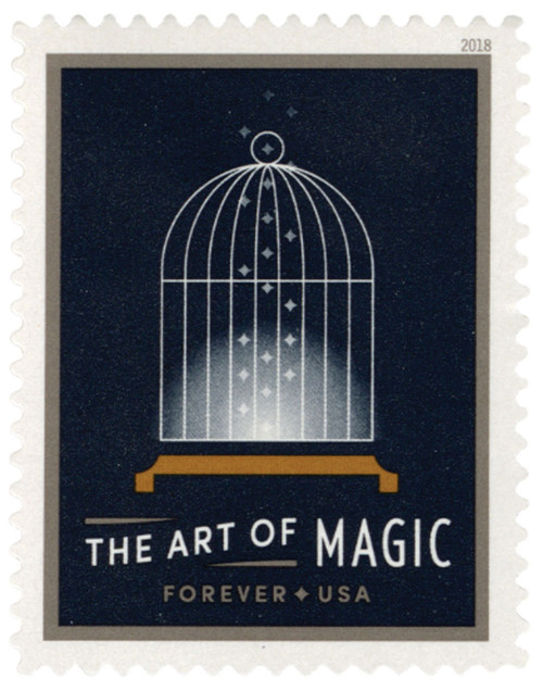 5304  - 2018 First-Class Forever Stamp - The Art of Magic: Empty Bird Cage