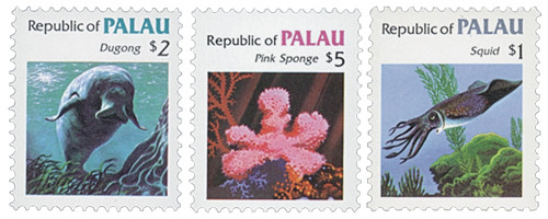 M6413  - 1983-84 Sea Life, Mint, Set of 3 Stamps, Palau