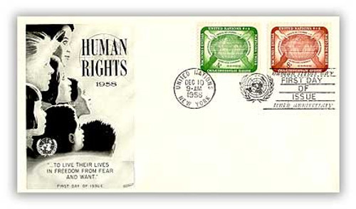 8A68P  - 1958 4c/8c Human Rights Day