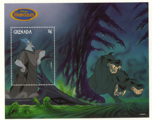 MDS327H  - 1998 Disney's Hercules, Mint Souvenir Sheet, Grenada