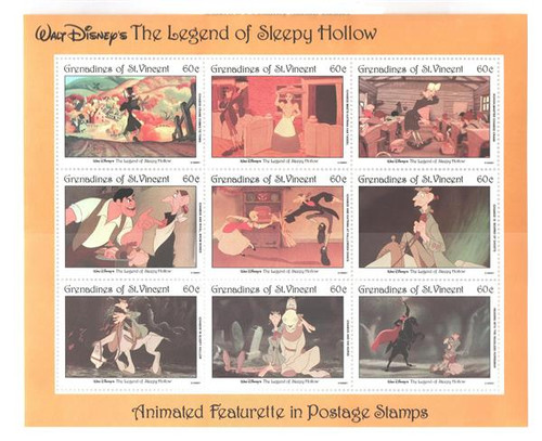 MDS469C  - St. Vincent 1992 Sleepy Hollow, 9 Stamps