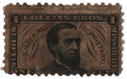 RS59a  - 1862-71 1c Proprietary Medicine Stamp - black