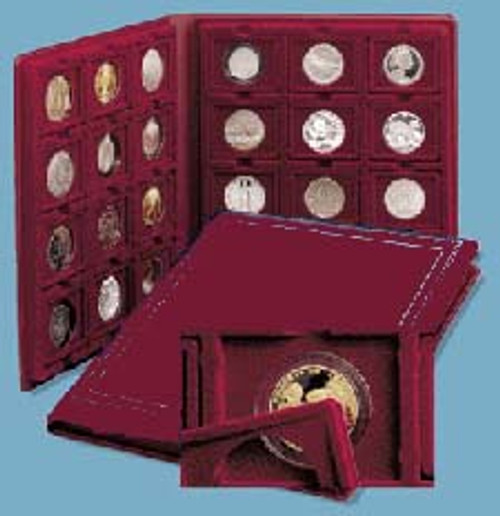 6408  - 2003 Crown Coin Album-Burgundy (24 Coins)