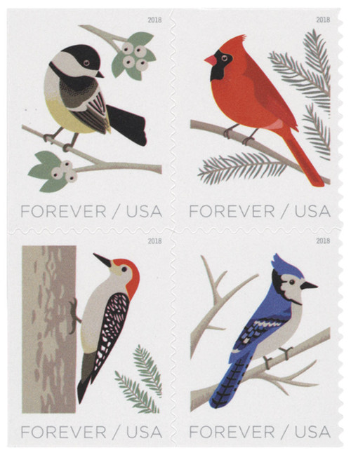 5317-20  - 2018 First-Class Forever Stamp - Birds in Winter