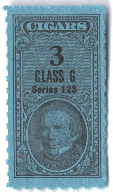 TC2490a  - 1953, 3 Cigar Revenue Tax Stamps - Class G, Series 123