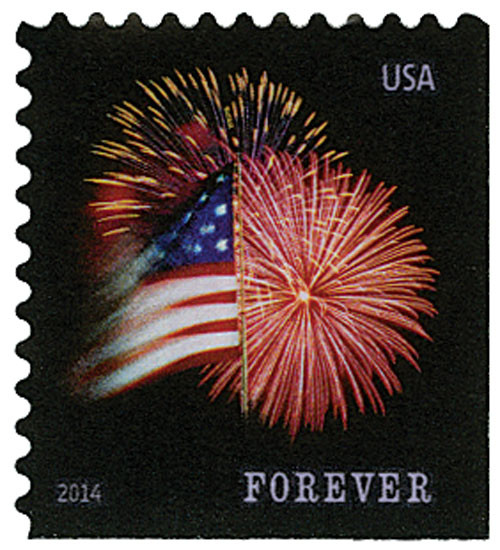 4871  - 2014 First-Class Forever Stamp - The Star Spangled Banner (Sennett Security Products, ATM booklet)