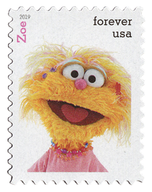 5394p  - 2019 First-Class Forever Stamp - Sesame Street: Zoe