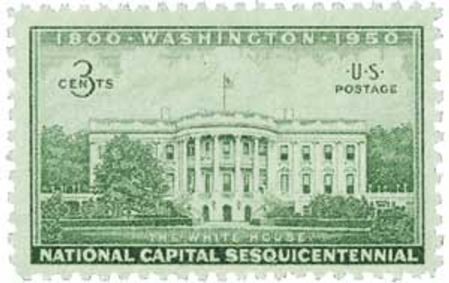 990  - 1950 3c National Capitol Sesquicentennial: Executive Mansion