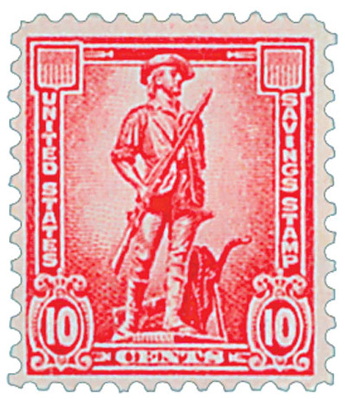 S1  - 1954 10c Savings Stamps - no watermark, rose red