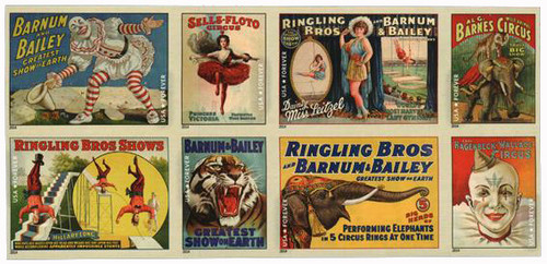 4898-4905b  - 2014 First-Class Forever Stamp - Imperforate Vintage Circus Posters