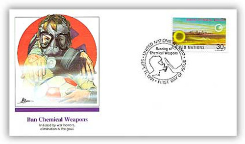 8A595  - 1991 UN 30c Chemical Weapons