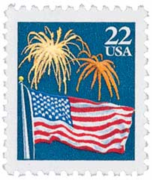 2276  - 1987 22c Flag and Fireworks