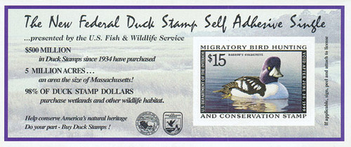 RW65A  - 1998 $15 Federal Duck Stamp - Barrow's Goldeneye s/a