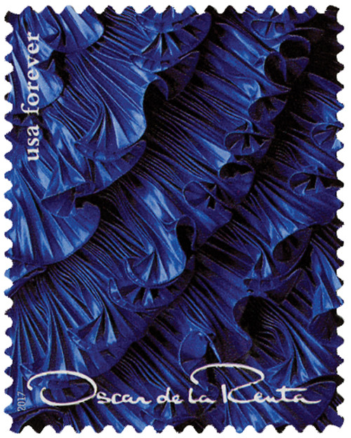 5173g  - 2017 First-Class Forever Stamp - Oscar de la Renta: Dark Blue Dress