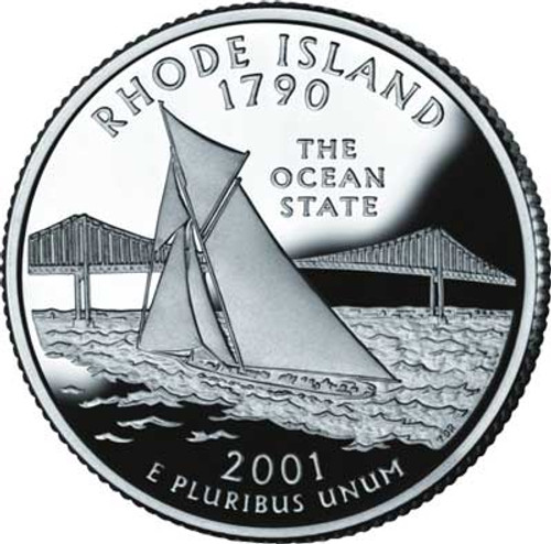 CNRI25D  - 2001 Rhode Island State Quarter, D Mint