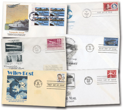 M12188  - 200 Airmail First Day Covers with different cachets or stamps