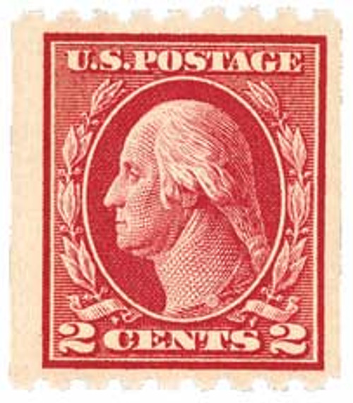 411  - 1912 2c Washington, coil, carmine, single watermark