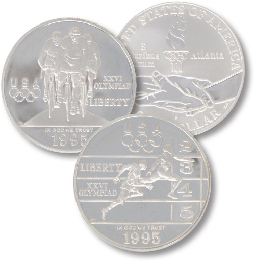 M12012  - 1995 Atlanta Centennial Olympics Silver Dollar, Proof