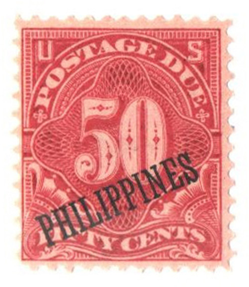 PHJ5  - 1899 50c Philippine Islands Postage Due, deep claret, double-line watermark, perf 12