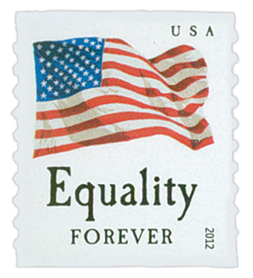 4633  - 2012 First-Class Forever Stamp - Flag and "Equality" (Ashton Potter)