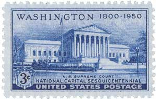 991  - 1950 3c National Capitol Sesquicentennial: Supreme Court Building