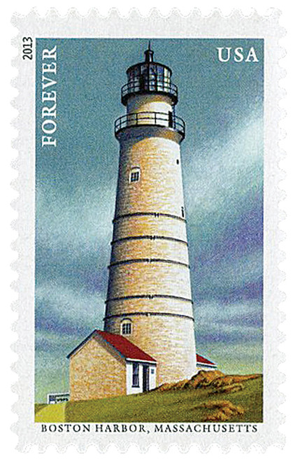 4793  - 2013 First-Class Forever Stamp - New England Coastal Lighthouses: Boston Harbor, Massachusetts