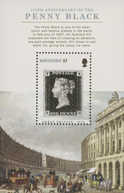 M11835  - 2015 $7 175th Anniversary of the Penny Black Souvenir Sheet