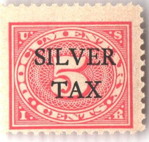 RG5  - 1934 5c Silver Tax, carmine rose, perf 11