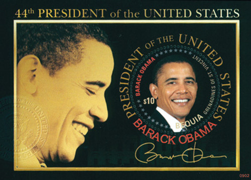 M10353  - 2009 Bequia President Obama s/s