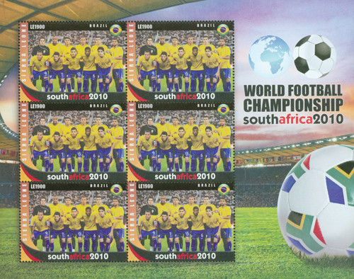 M10487  - 2010 Sierra Leone Brazil World Cup Sheet