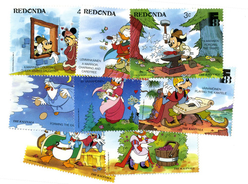 MDS414A  - Redonda 1988 The Kalevala, 8 Stamps