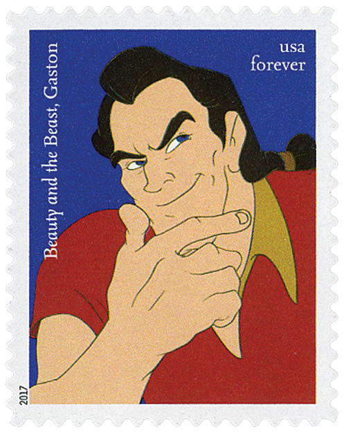 5221  - 2017 First-Class Forever Stamp - Disney Villains: Gaston from "Beauty and the Beast"