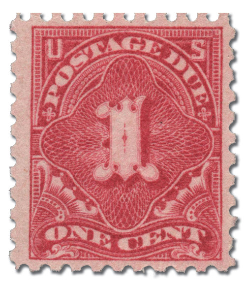 J59  - 1916 1c Postage Due Stamp - rose