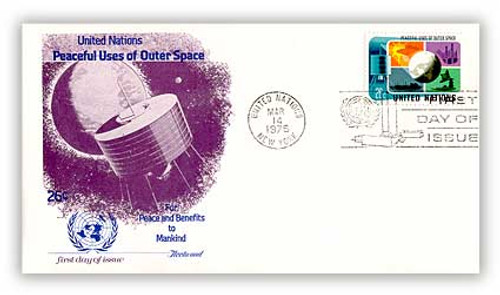 8A256  - 1975 10c Peaceful Uses of Outer Space