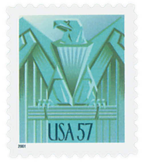 3471A  - 2001 57c Art Deco Eagle