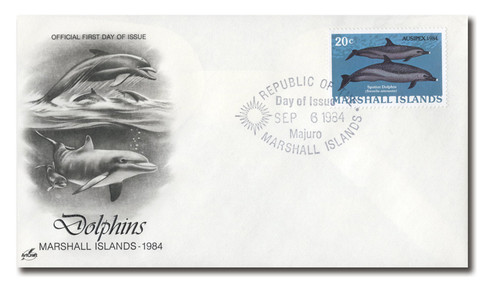 AC441  - 1984, #56, Marshall Islands, Dolphins