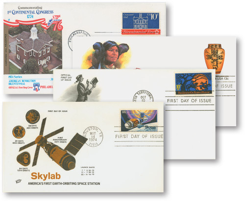 M7045  - 1947-2004 First Day Cover Collection, 100 First Day Covers with FREE Album