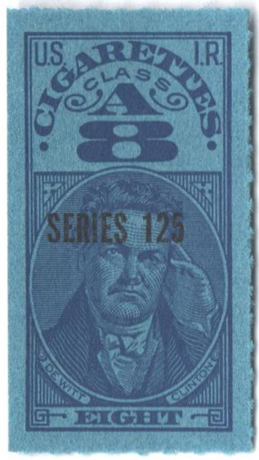 TA399a  - 1955, 8 Cigarette Tax Revenue Stamps - Class A, Series 125