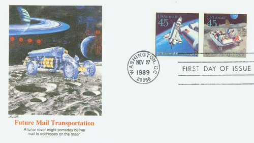 C125v  - 1989 45c Moon Rover First Day Cover