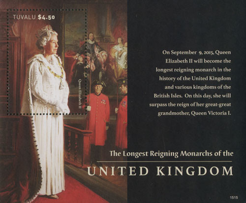 M11647  - 2015 Longest Reigning Monarchs of UK s/s