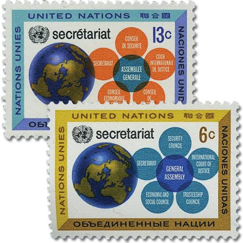 UN181-82  - 1968 United Nations Secretariat