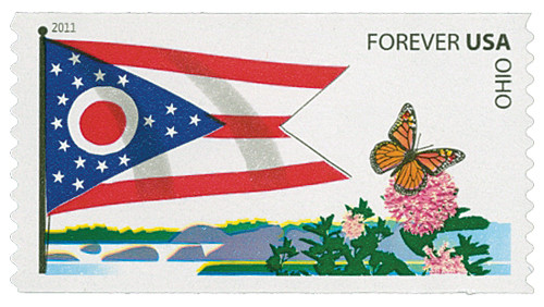 4314  - 2011 First-Class Forever Stamp - Flags of Our Nation: Ohio