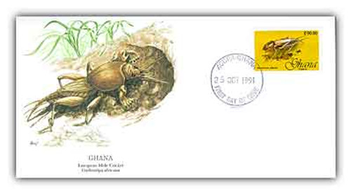 117262A  - 1992 Ghana 60c Africana Cricket FDC