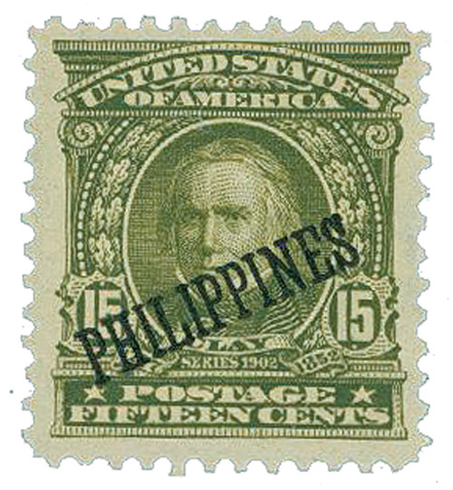 PH235  - 1903-04 15c Philippines, olive green, US #'s 300-310