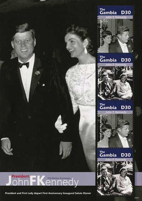 M10701  - 2010 Gambia JFK & Jackie 4v M