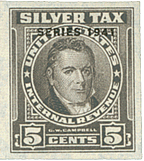 RG62  - 1941 5c Silver Tax, gray, overprint '1941'