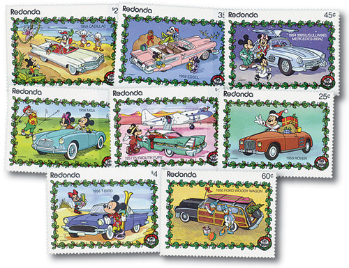 MDS416A  - Redonda 1989 Cars of the 50's, 8 Stamps
