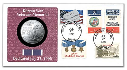 59886  - 1995 Korean War Memorial Coin Cover